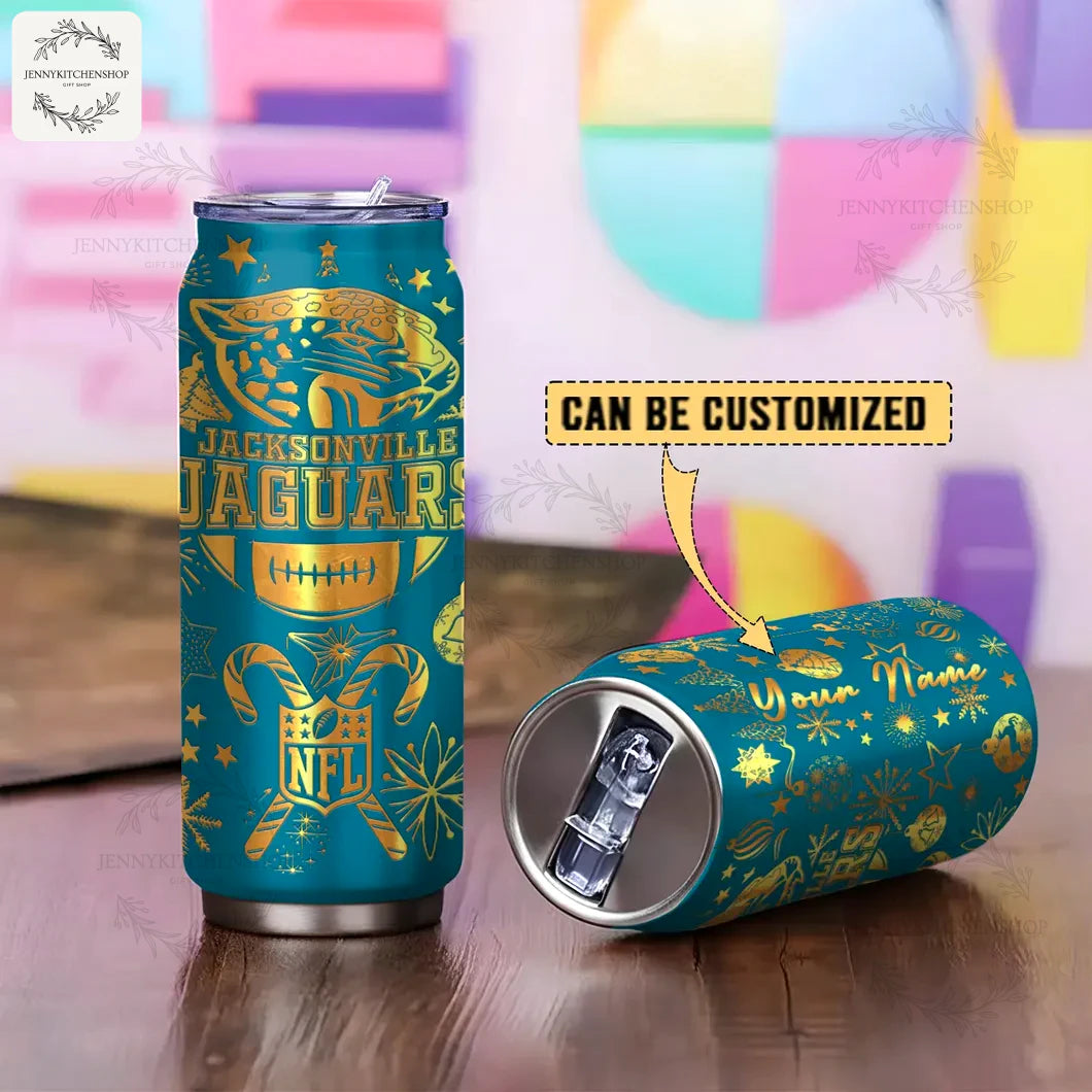 Jacksonville Jaguars x Christmas Can Shaped Tumbler
