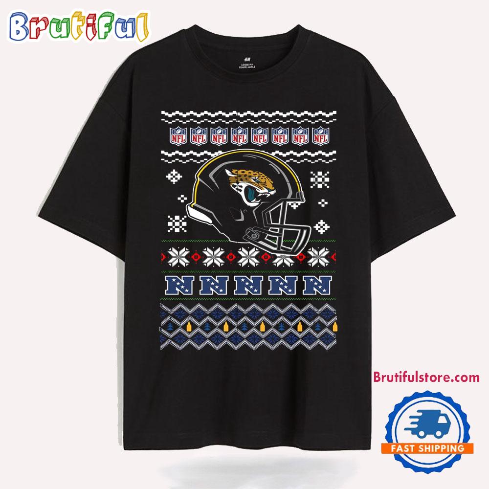 Jacksonville Jaguars Football Logo Team Helmet Merry Chritmas 2024 T Shirt