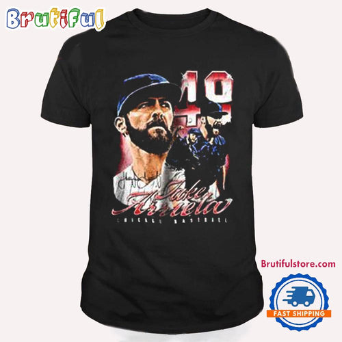 Jake Arrieta Chicago Cubs Picture Collage Signature T Shirt