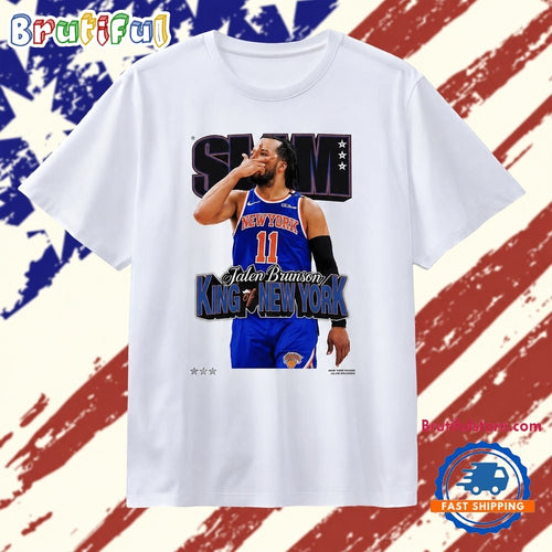 Jalen Brunson King of New York Knicks Slam Magazine Cover T Shirt