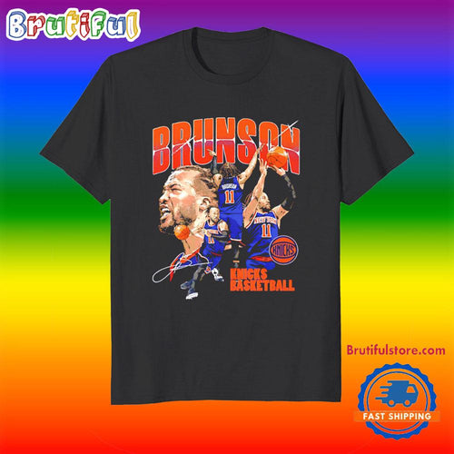Jalen Brunson New York Knicks Collage Signature T Shirt