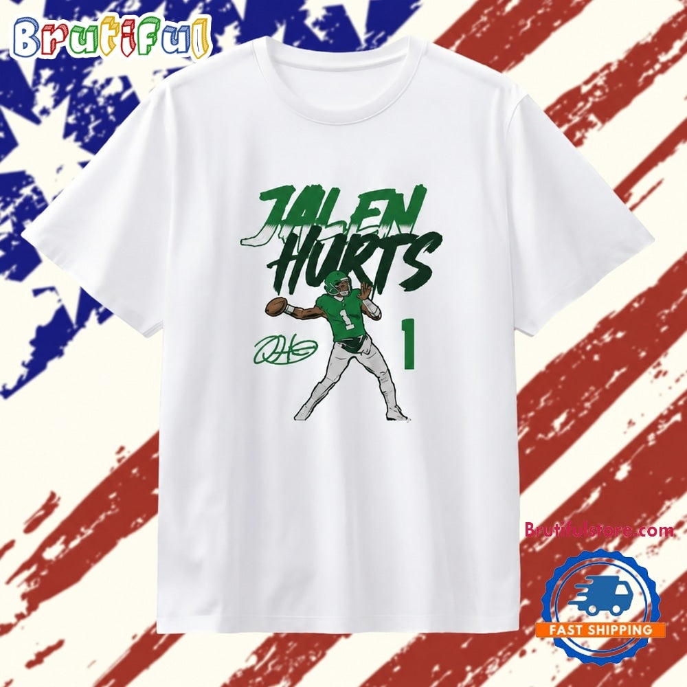 Jalen Hurts Pose signature Philadelphia Eagles T Shirt
