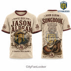 Jason Aldean Country Music Icon Signature Songbook T-Shirt