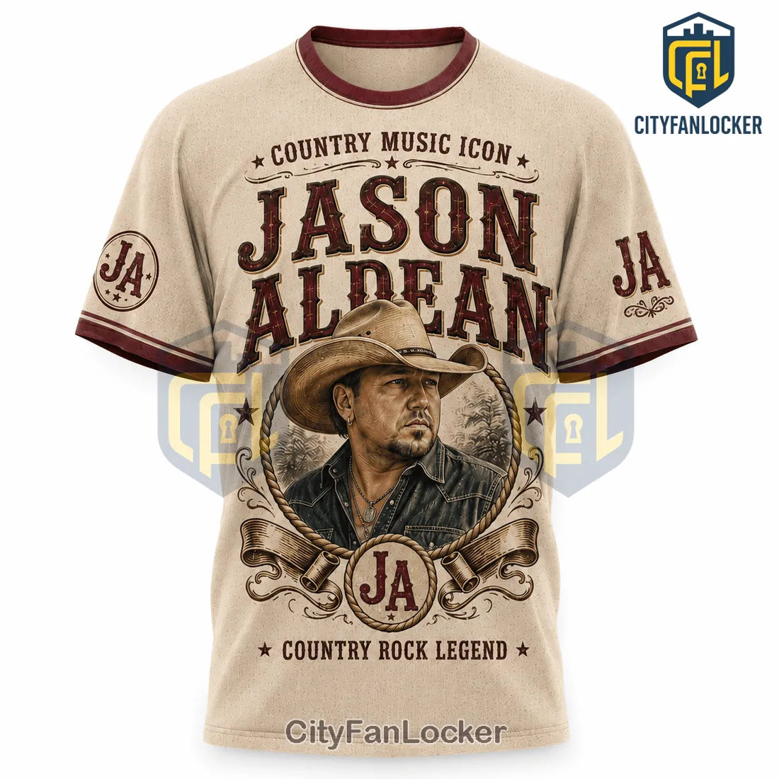 Jason Aldean Country Music Icon Signature Songbook T-Shirt