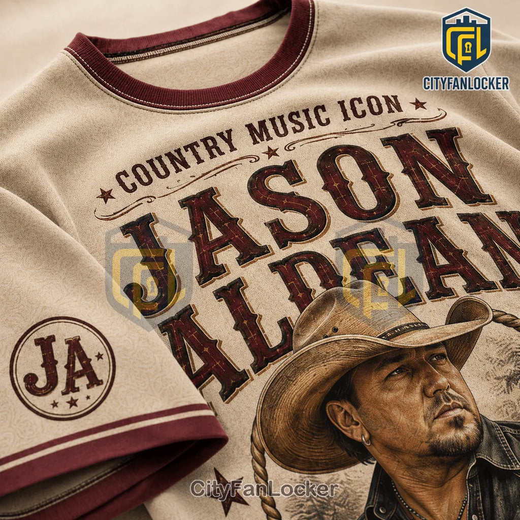 Jason Aldean Country Music Icon Signature Songbook T-Shirt