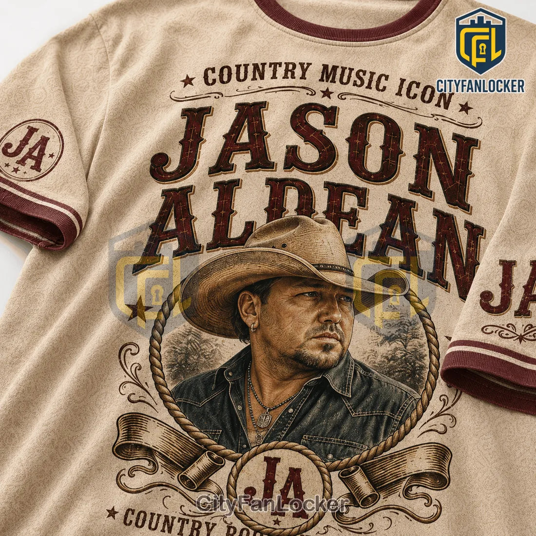 Jason Aldean Country Music Icon Signature Songbook T-Shirt
