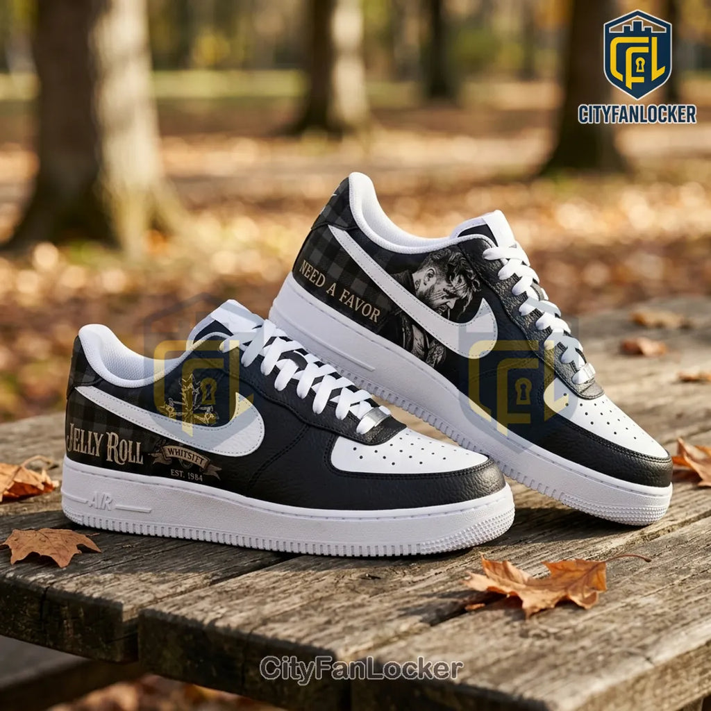 Jelly Roll x Whitsitt Edition Black and White Leather Custom AF1