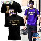 LSU Tigers JESUS WON Black TShirt