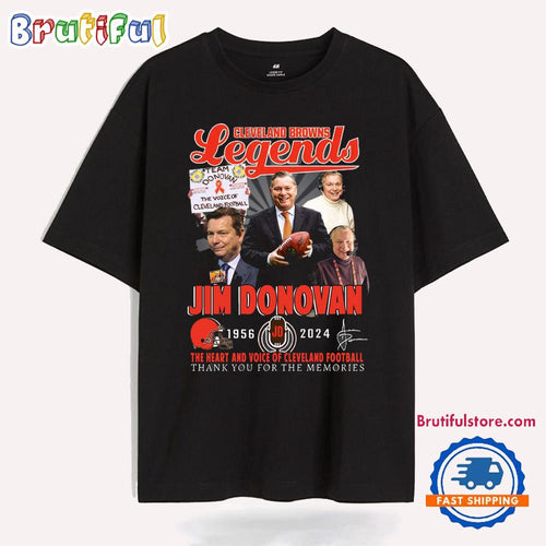 Jim Donovan Cleveland Browns Legends 1956-2024 Annivesary T Shirt