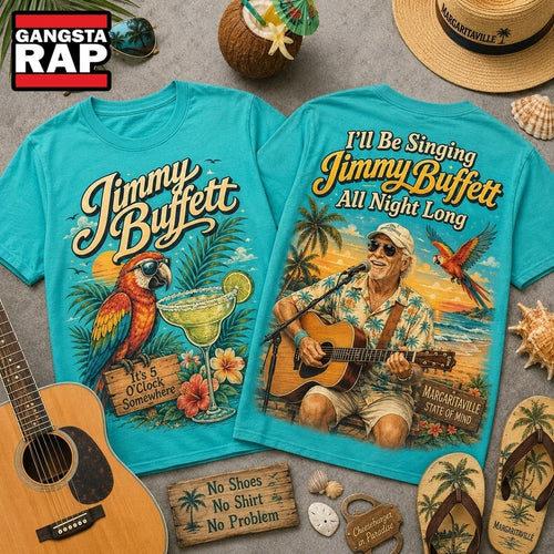 Jimmy Buffett All Night Long 3D Graphic Shirt