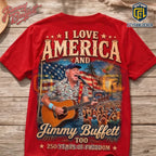 Jimmy Buffett America 250 Parrothead Edition Patriotic T-Shirt