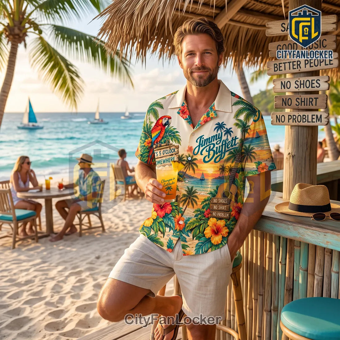 Jimmy Buffett It’s 5 O’Clock Somewhere Hawaiian Shirt