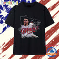 Joe Mauer Minnesota Twins State Silhouette Vintage Baseball T Shirt