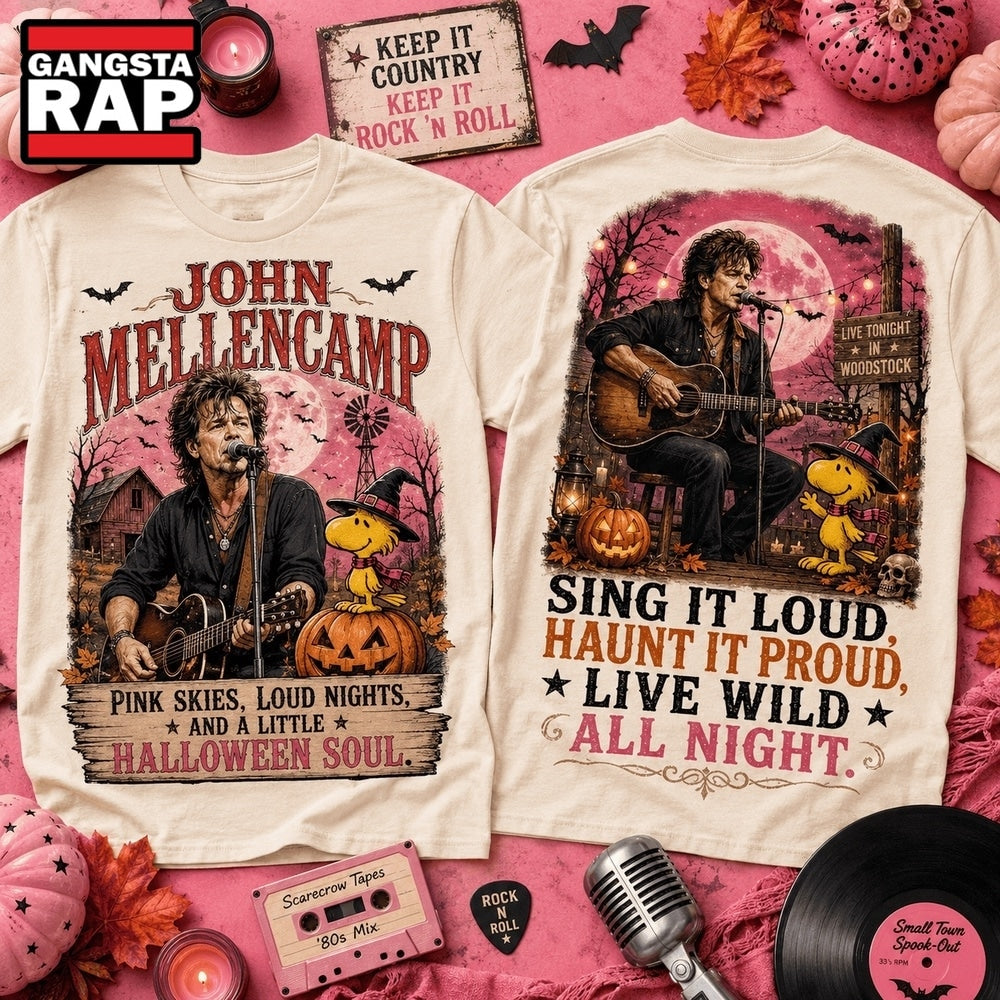 John Mellencamp Woodstock Pumpkin Roadshow Halloween 3D Shirt