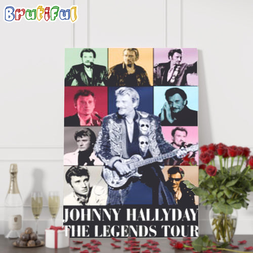 Johnny Hallyday The Legends Tour Wall Art Poster Canvas