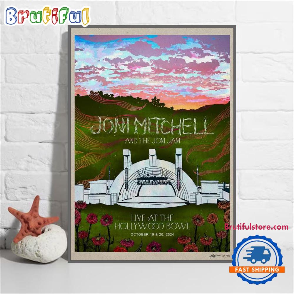 Joni Mitchell At Hollywood Bowl In Hollywood CA On Oct 19-20, 2024 Poster Canvas Art