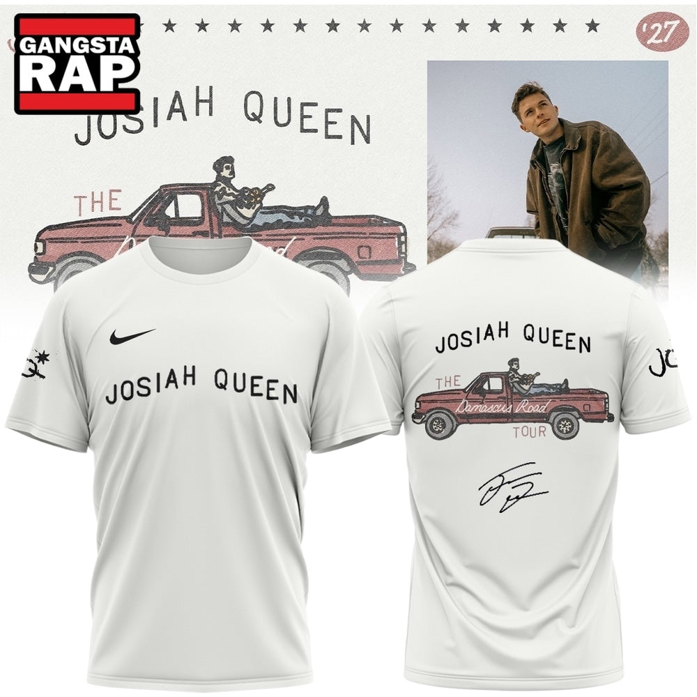 Josiah Queen Damascus Road Tour 2027 Signature White Hoodie T-Shirt