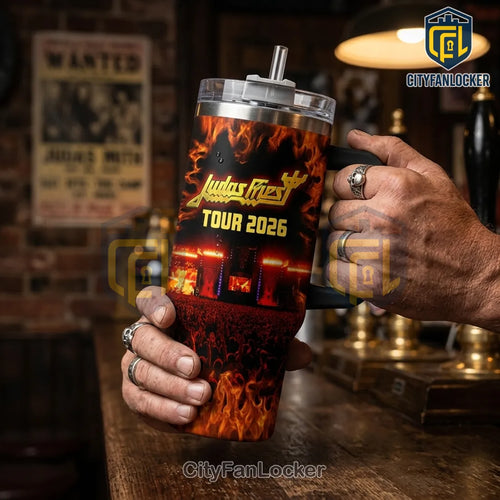 Judas Priest 2026 Limited Edition Concert Tour Flame 40oz Tumbler