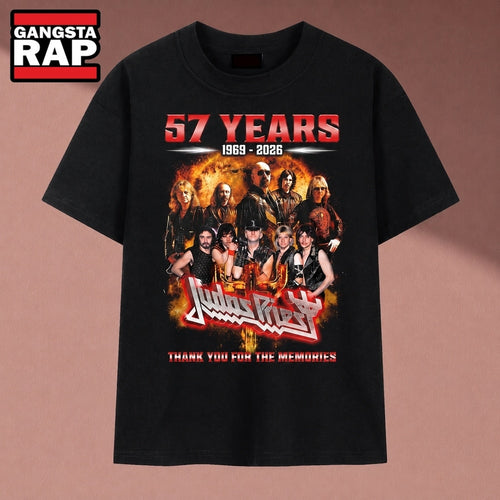 Judas Priest 57 Years 1969 2026 Thank You For The Memories T Shirt, Music 2D Shirt