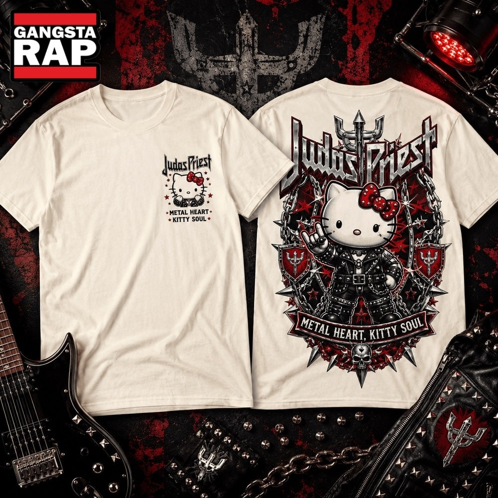 Judas Priest Metal Heart Kitty Soul Vintage Heavy Metal 3D Shirt Hoodie T-Shirt