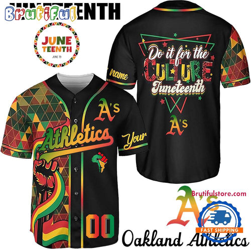 Juneteenth Day x Oakland Athletics 2025 Baseball Jersey Shirt