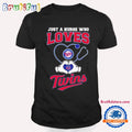 Just a Nurse Who Loves Twins Heart Hand T Shirt
