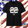 Justice Haynes Georgia Tech Yellow Jackets number 22 T Shirt