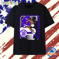 Justin Jefferson #18 Minnesota Vikings Collage Frame Signature T Shirt