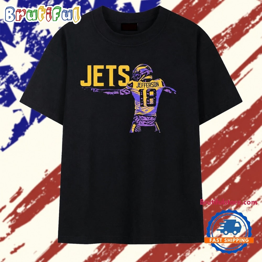 Justin Jefferson 18 Minnesota Vikings Jets T Shirt