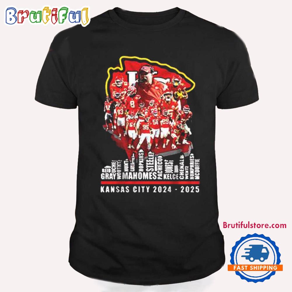 Kansas City Chiefs 2025 Players City Skyline T Shirt