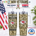 Kansas City Chiefs 2026 NFL Honor Veterans Camo Stanley Tumbler
