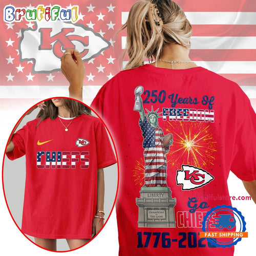 Kansas City Chiefs 2026 NFL Statue Of Liberty 250th Anniversary Unisex 3D Shirt