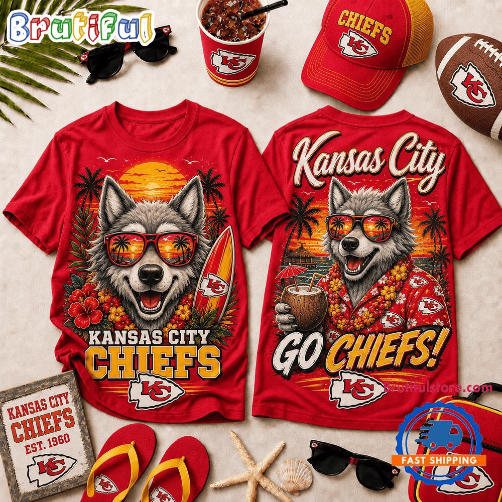 Kansas City Chiefs 2026 NFL Summer Tropical New Design 3D Shirt