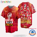 Kansas City Chiefs Back To Back Super Bowl LIX Champions Baseball Jerseys