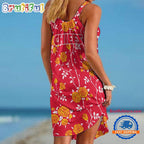 Kansas City Chiefs Flower Women’s Summer Beach Sling Dress