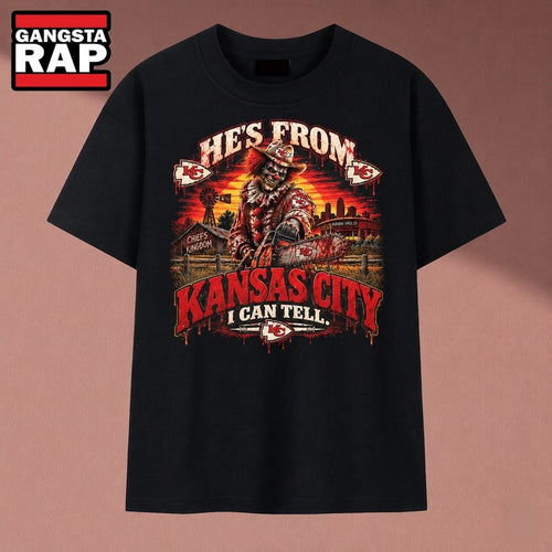 Kansas City Chiefs He’s From Kansas City I Can Tell Horror T Shirt, Music 2D Shirt