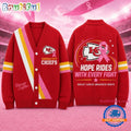 Kansas City Chiefs NFL Breast Cancer Hope Rides With Every Fight Cardigan
