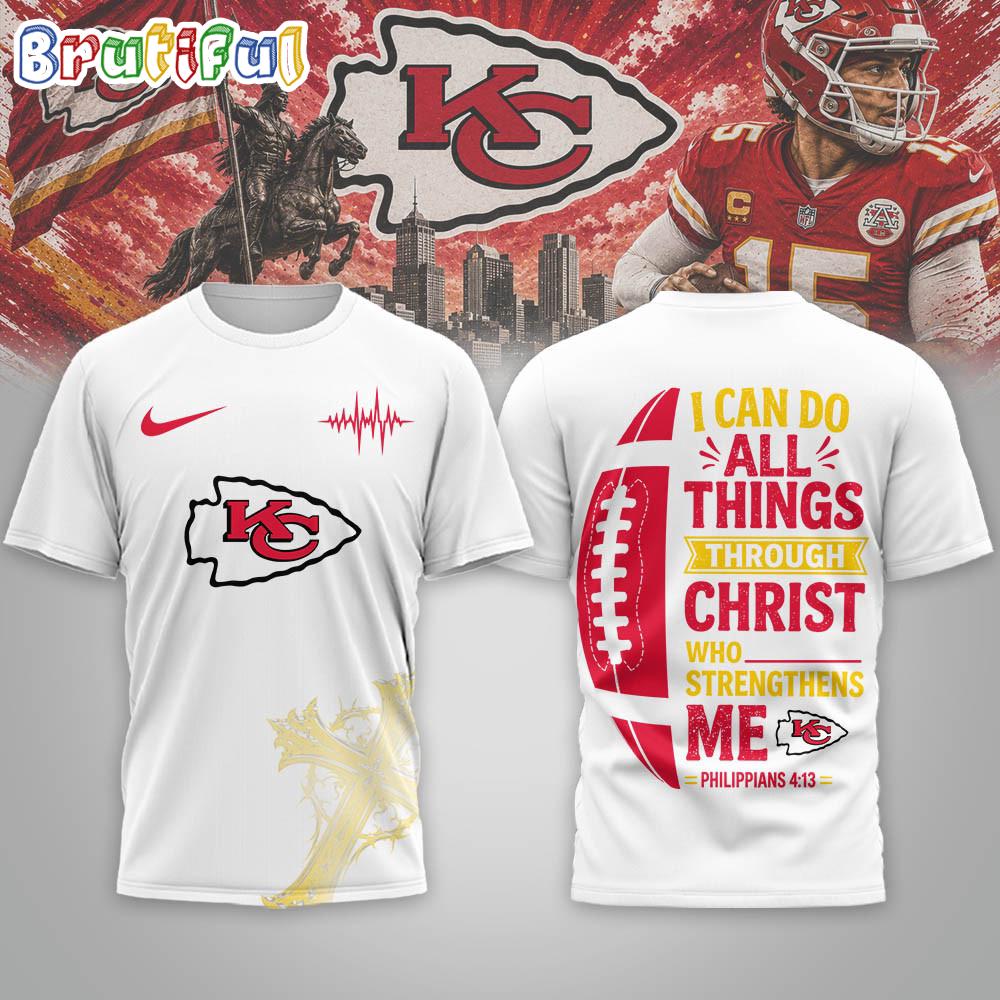 Kansas City Chiefs NFL Christ Strengthens Me Limited Edition 3D Shirt