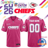 Kansas City Chiefs NFL Crucial Catch 2026 Pink Limited Edition Football Jersey