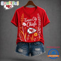 Kansas City Chiefs NFL Floral Garden V Neck T Shirt