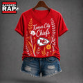 Kansas City Chiefs NFL Floral Garden V Neck T Shirt