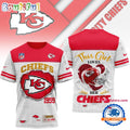 Kansas City Chiefs NFL Girl Heart & Helmet 3D Shirt