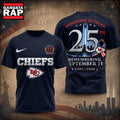 Kansas City Chiefs NFL Honoring 25 Years Remembering September 11 T Shirt, Football New Design Shirt