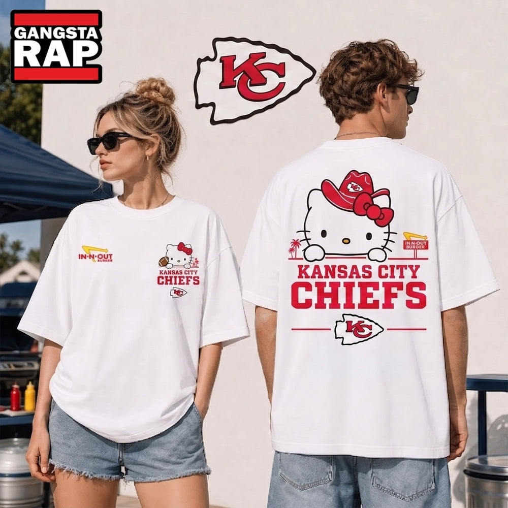 Kansas City Chiefs NFL Kitty Burger Game Day Unisex 3D Shirt, Football New Design Shirt