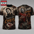 Kansas City Chiefs NFL Michael Myers Sunday Nightmares Horror Halloween 3D T Shirt, Football New Design Shirt