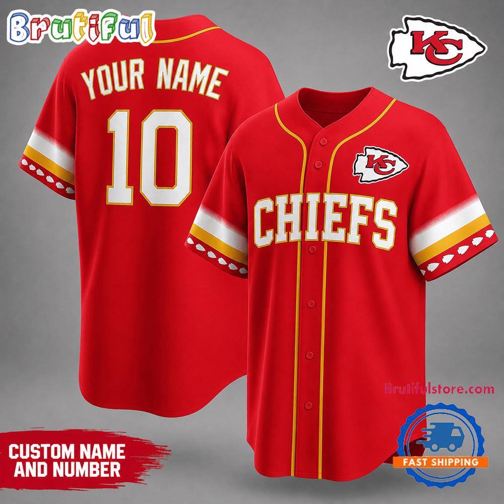 Kansas City Chiefs NFL Team Pride Baseball Jersey
