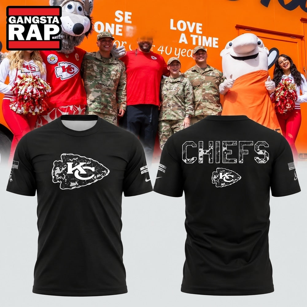 Kansas City Chiefs Salute To Service 2026 Limited Edition Black T Shirt