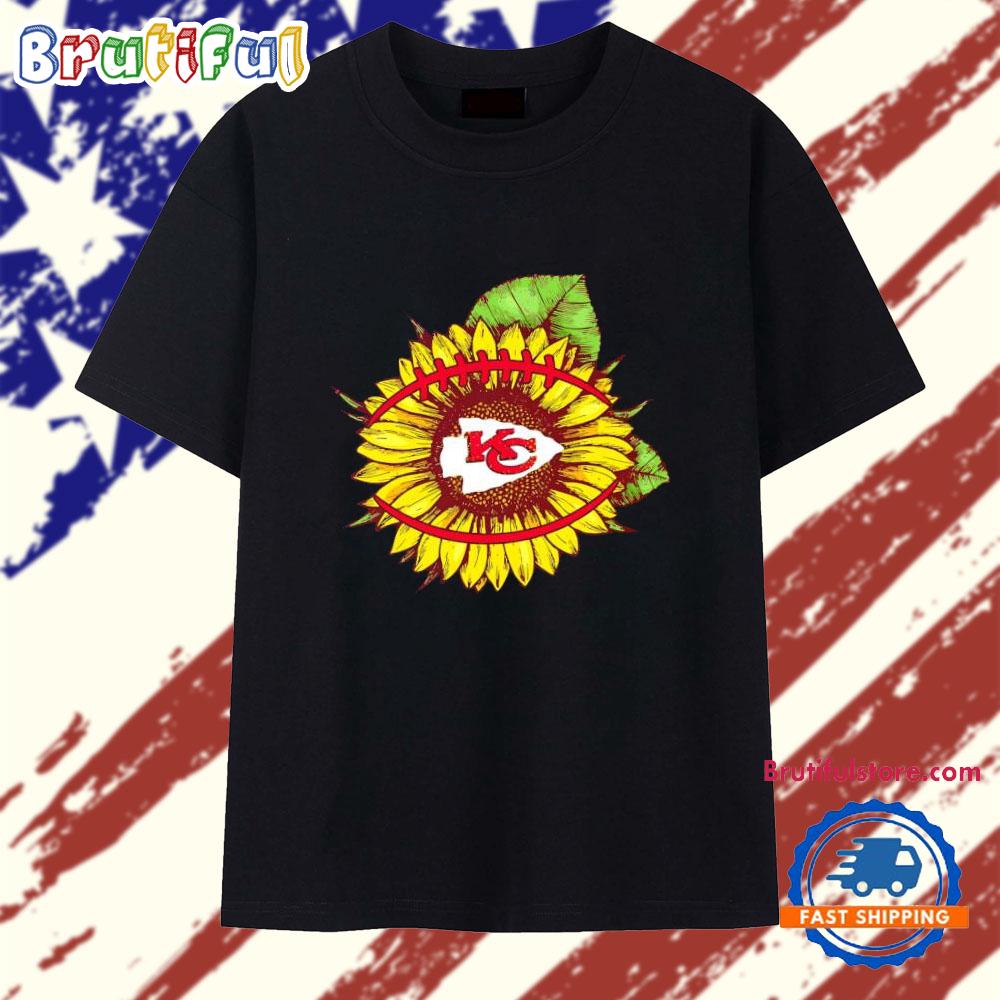 Kansas City Chiefs Sunflower Football T Shirt