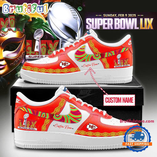 Kansas City Chiefs Super Bowl LIX Special Edition Air Force 1 Shoes Sneaker