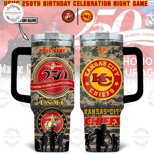 Kansas City Chiefs USMC 250th Limited Tumbler
